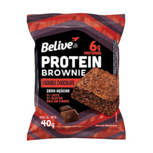 Brownie Proteico Zero Açúcar Sabor Double Chocolate Belive 40g