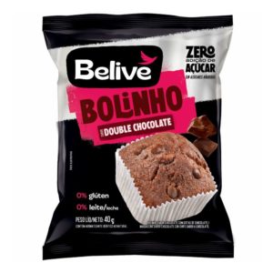 Bolinho Sem Açúcar Sabor Double Chocolate Belive 40g